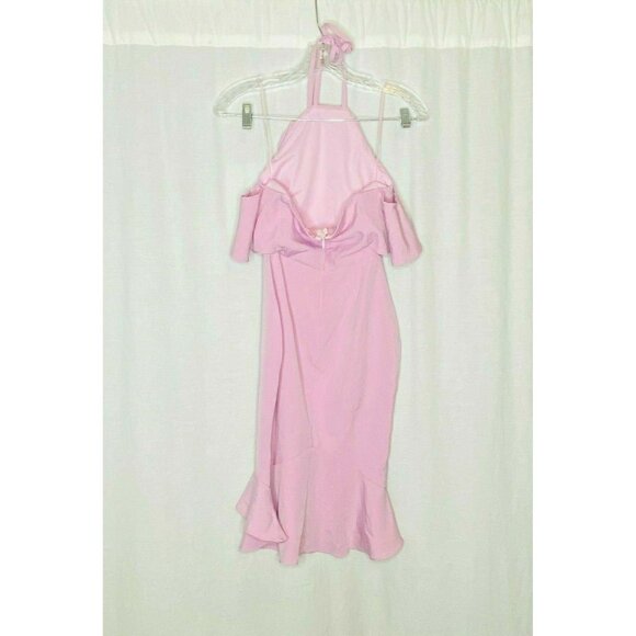 By The Way Pink Halter Cold Shoulder Cocktail Dress XXS 2XS - Picture 5 of 5